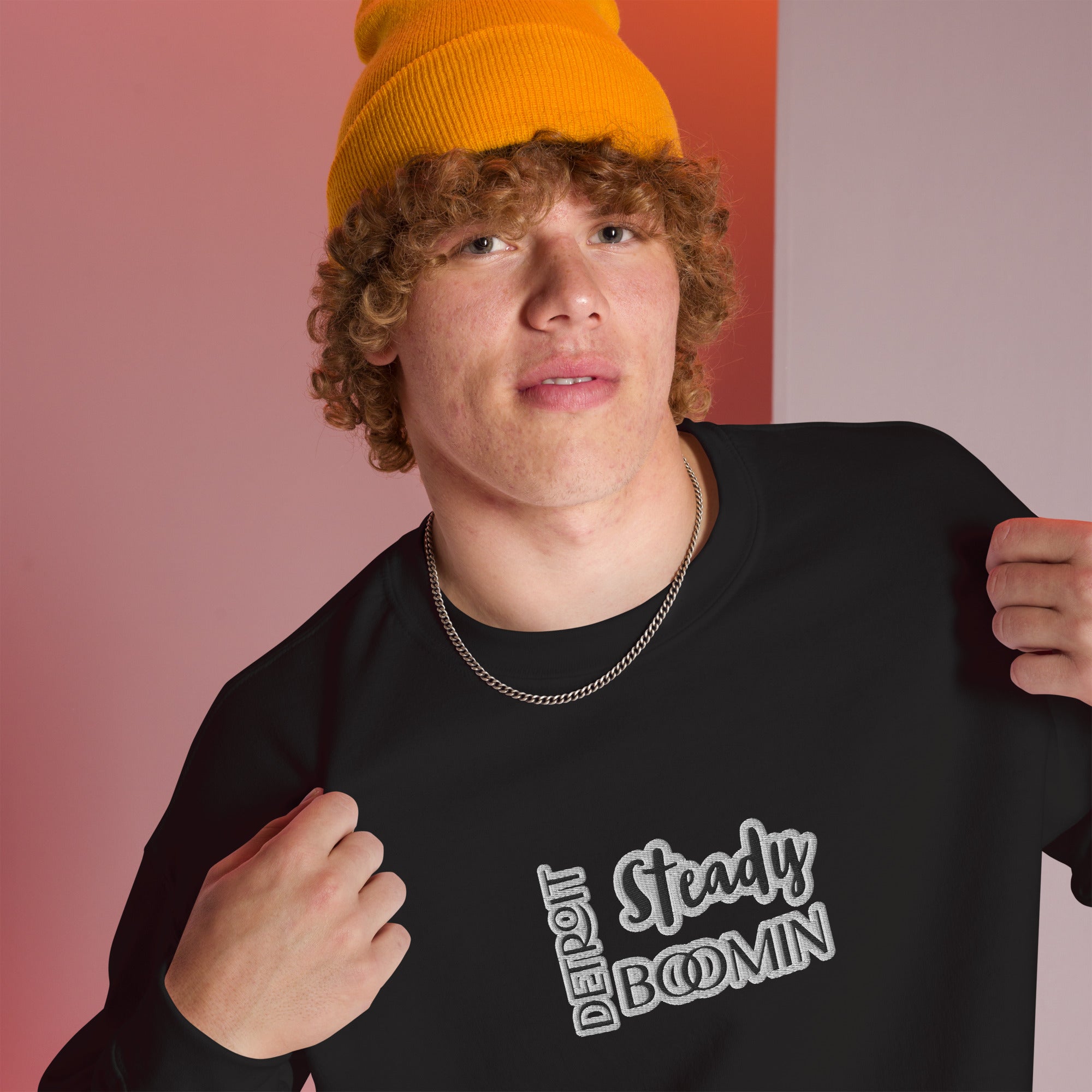Detroit Steady Boomin Men's Embroidered Sweatshirt | Premium Comfort & Style