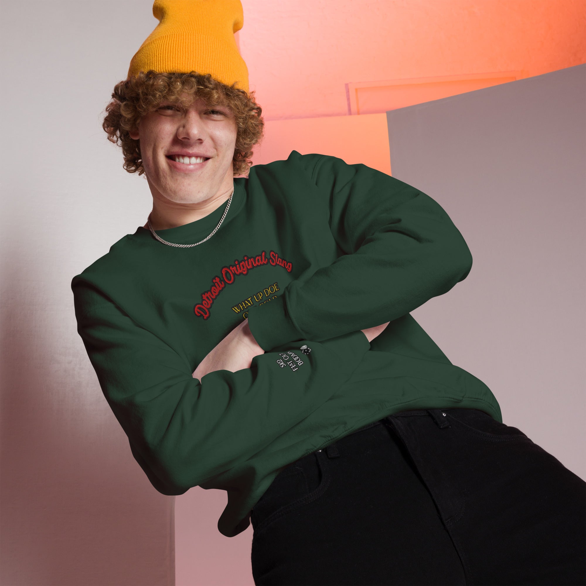 Detroit Original Slang Embroidered Sweatshirt | Quality Comfortable Streetwear