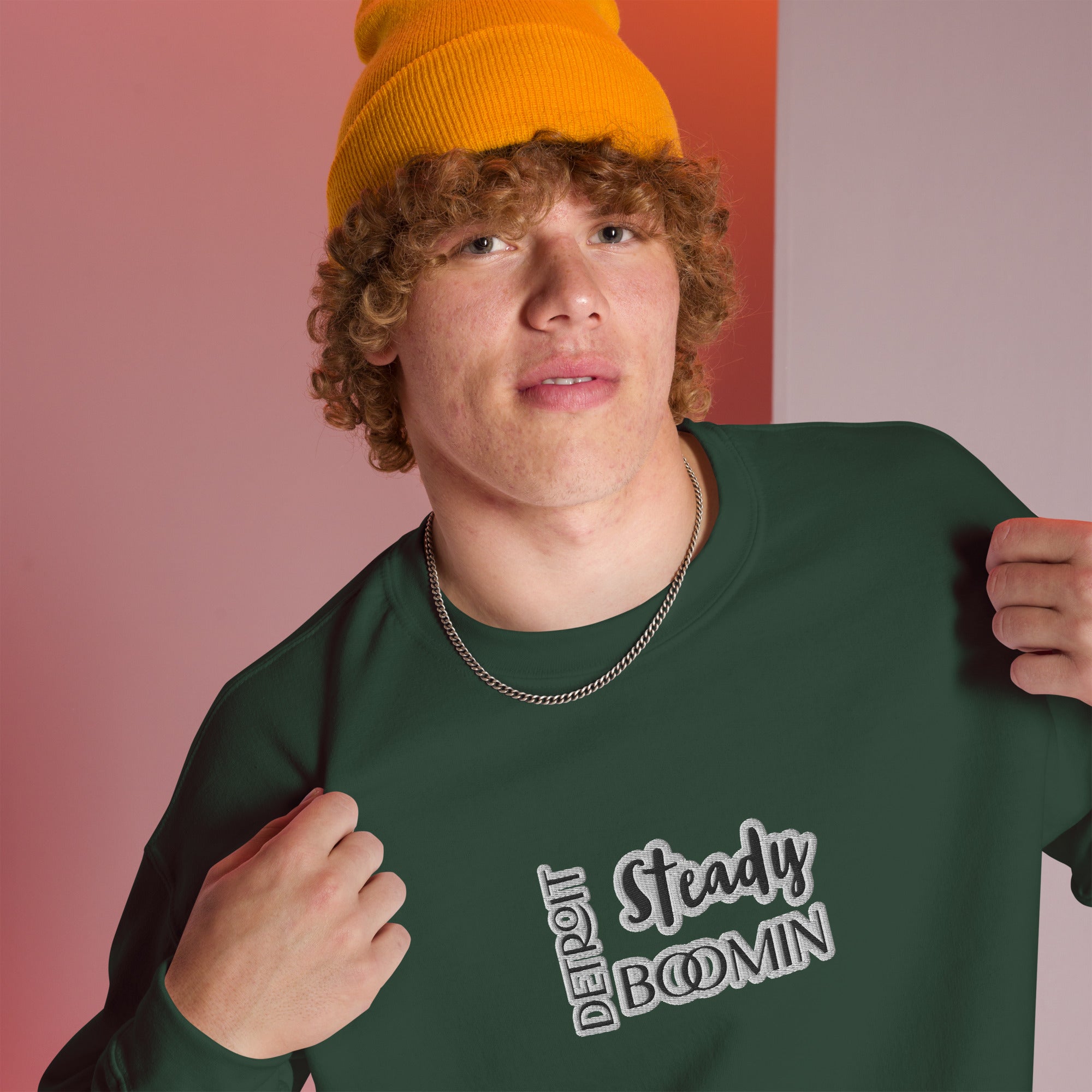 Detroit Steady Boomin Men's Embroidered Sweatshirt | Premium Comfort & Style