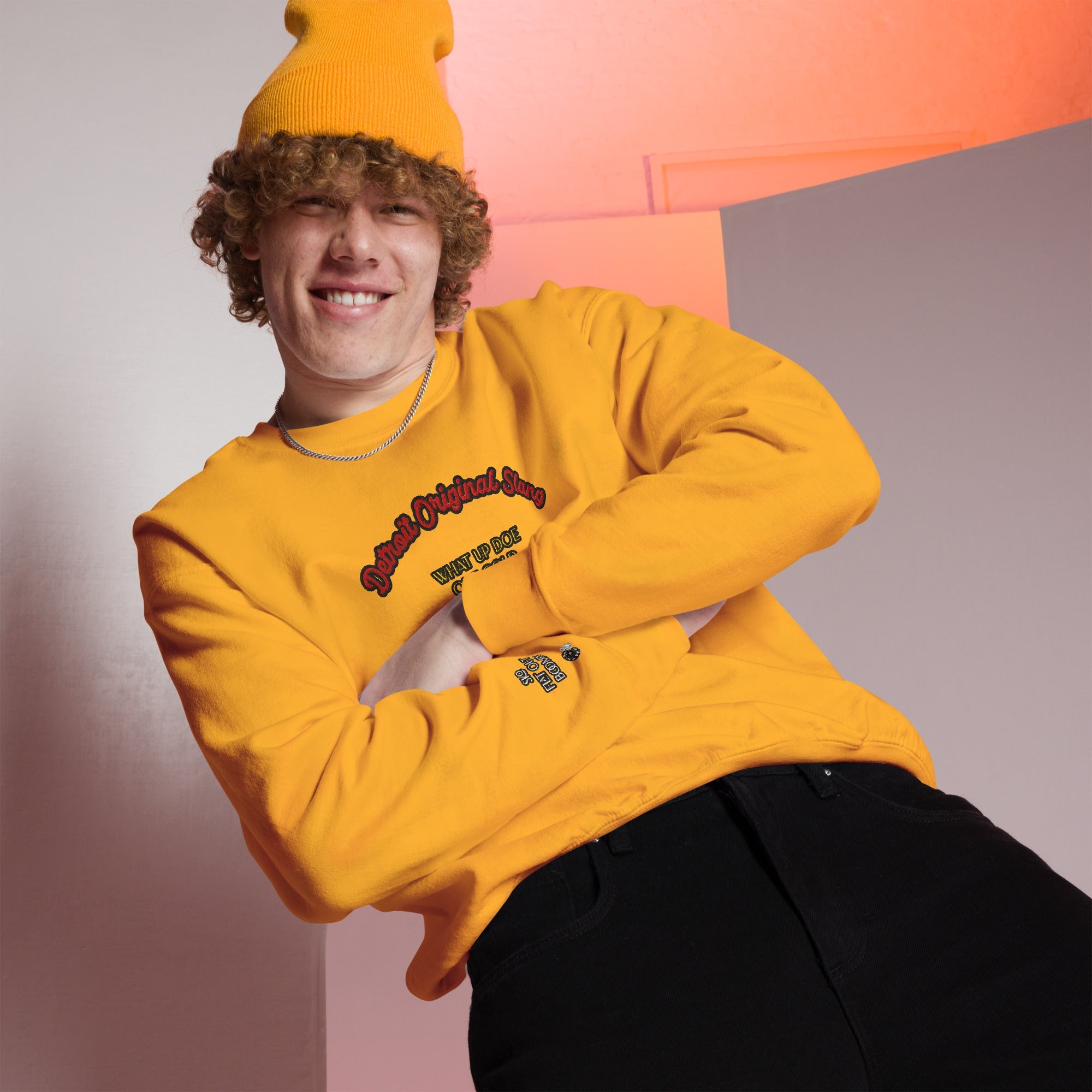 Detroit Original Slang Embroidered Sweatshirt | Quality Comfortable Streetwear