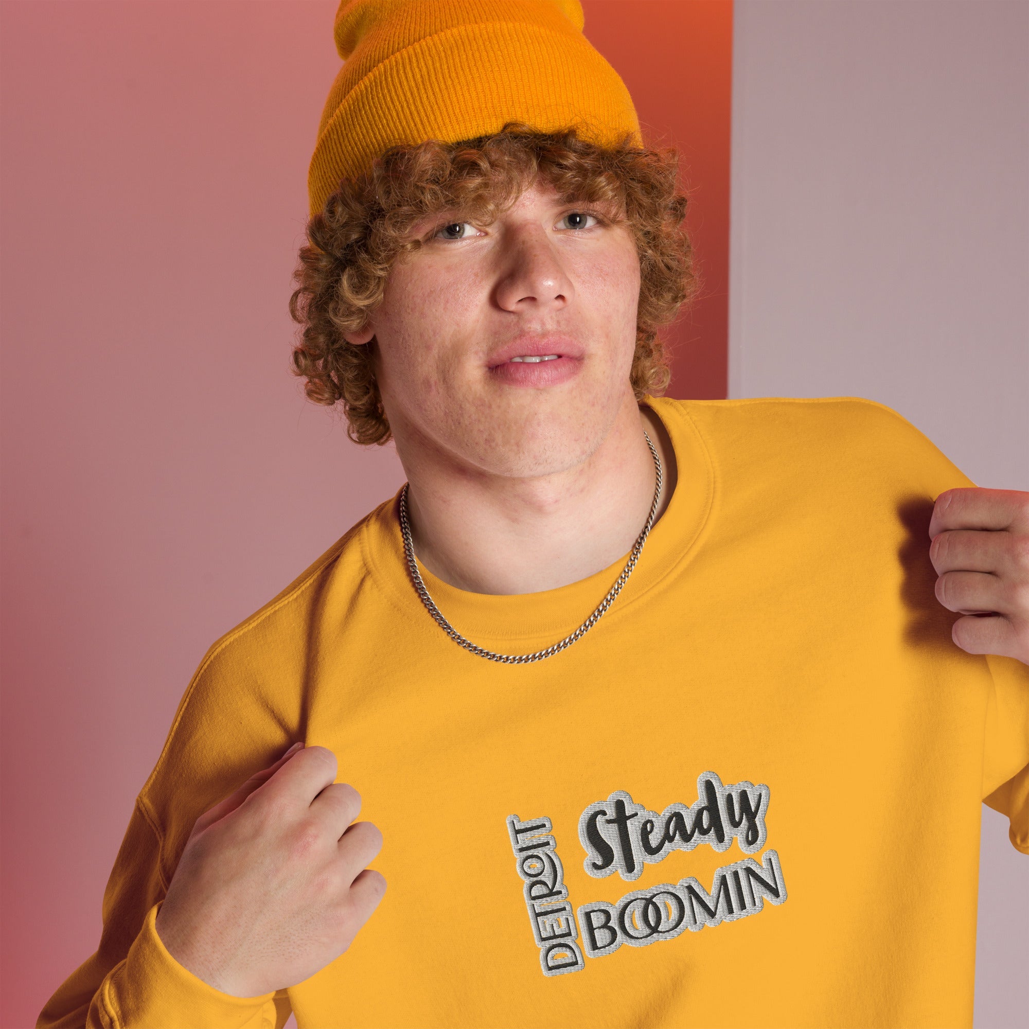 Detroit Steady Boomin Men's Embroidered Sweatshirt | Premium Comfort & Style