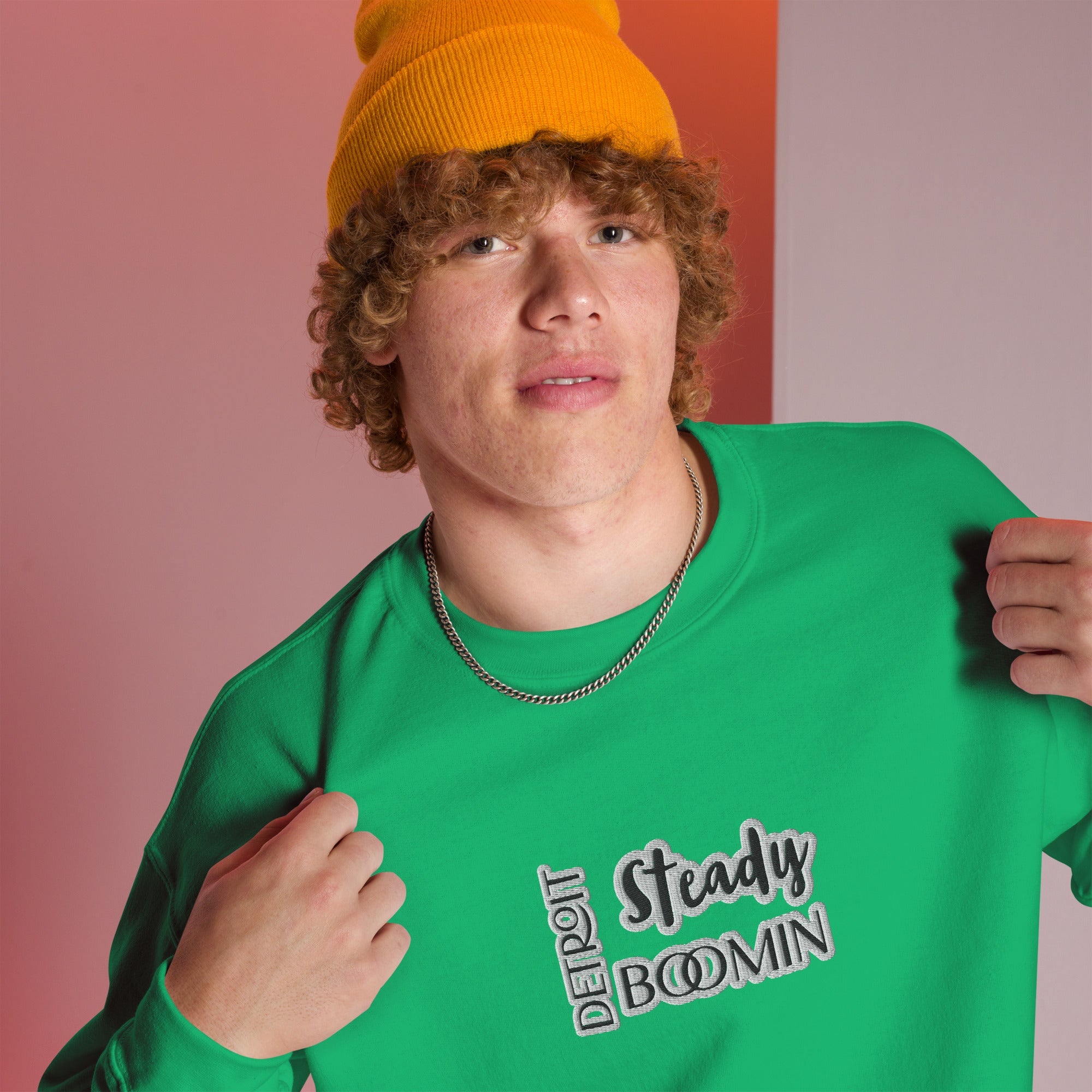 Detroit Steady Boomin Men's Embroidered Sweatshirt | Premium Comfort & Style