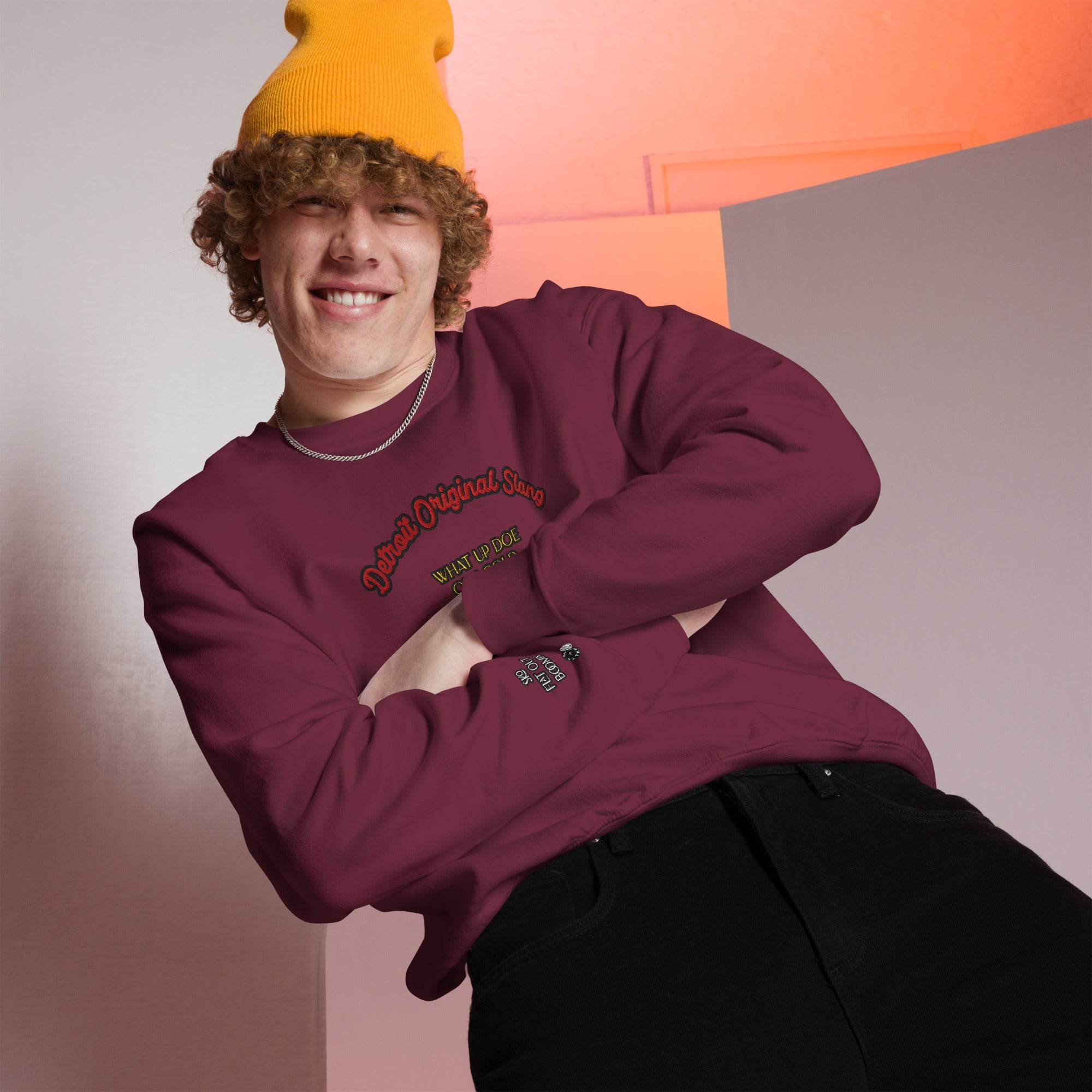 Detroit Original Slang Embroidered Sweatshirt | Quality Comfortable Streetwear