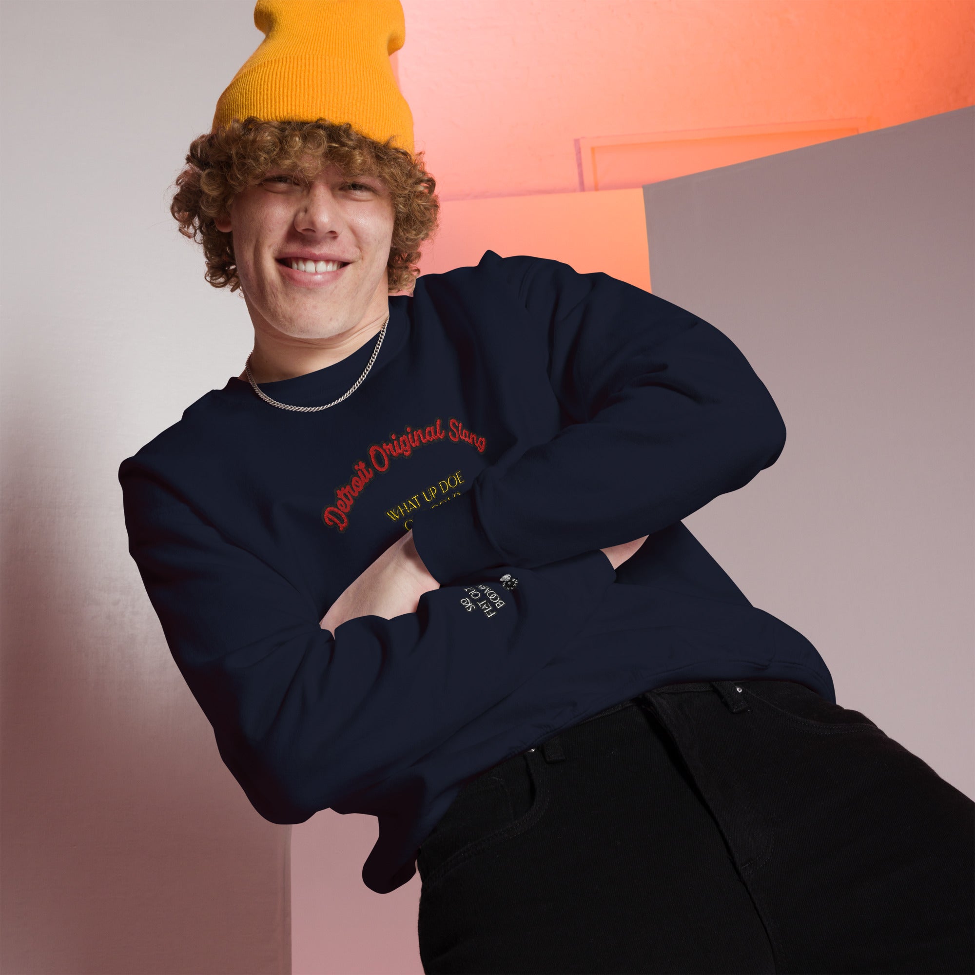 Detroit Original Slang Embroidered Sweatshirt | Quality Comfortable Streetwear