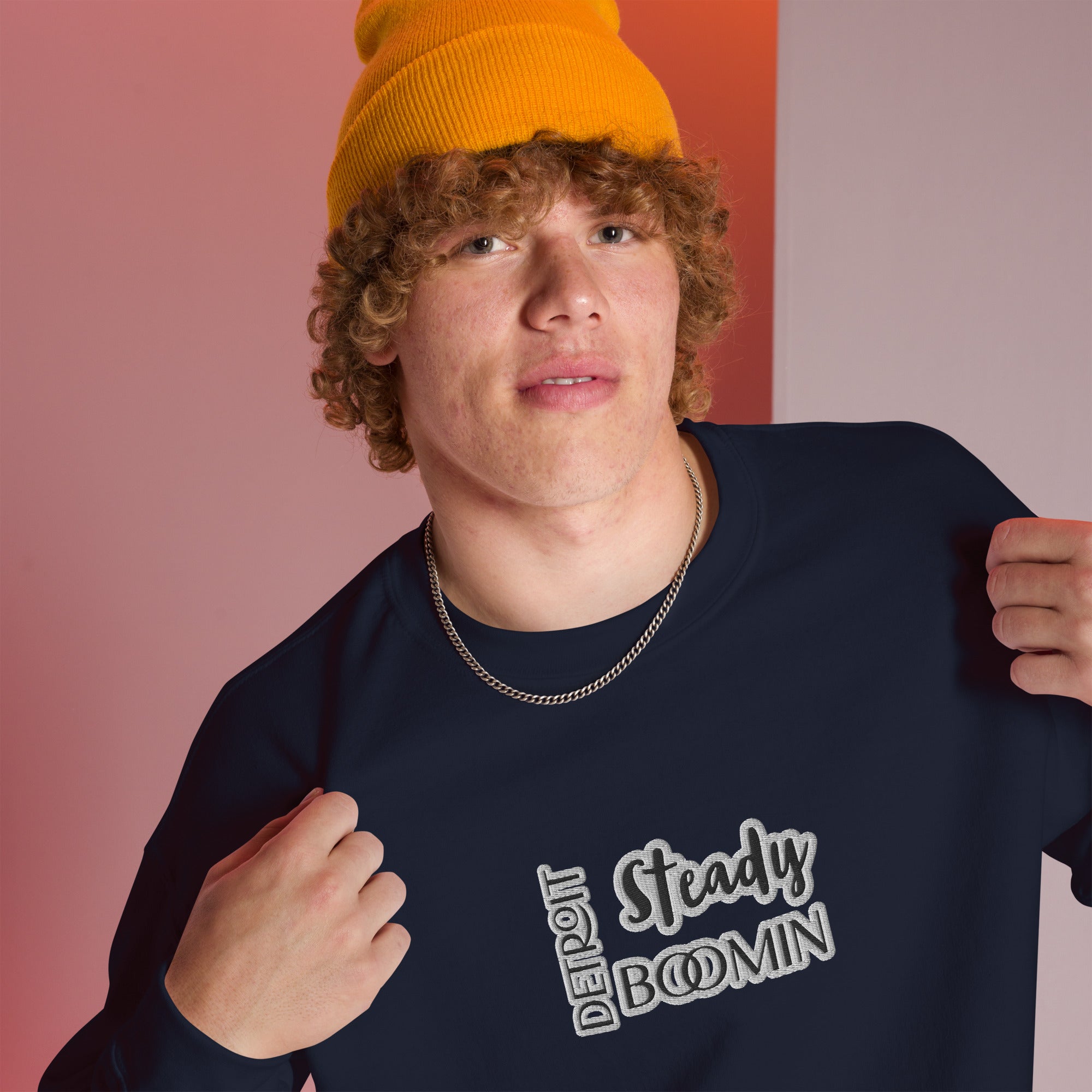 Detroit Steady Boomin Men's Embroidered Sweatshirt | Premium Comfort & Style