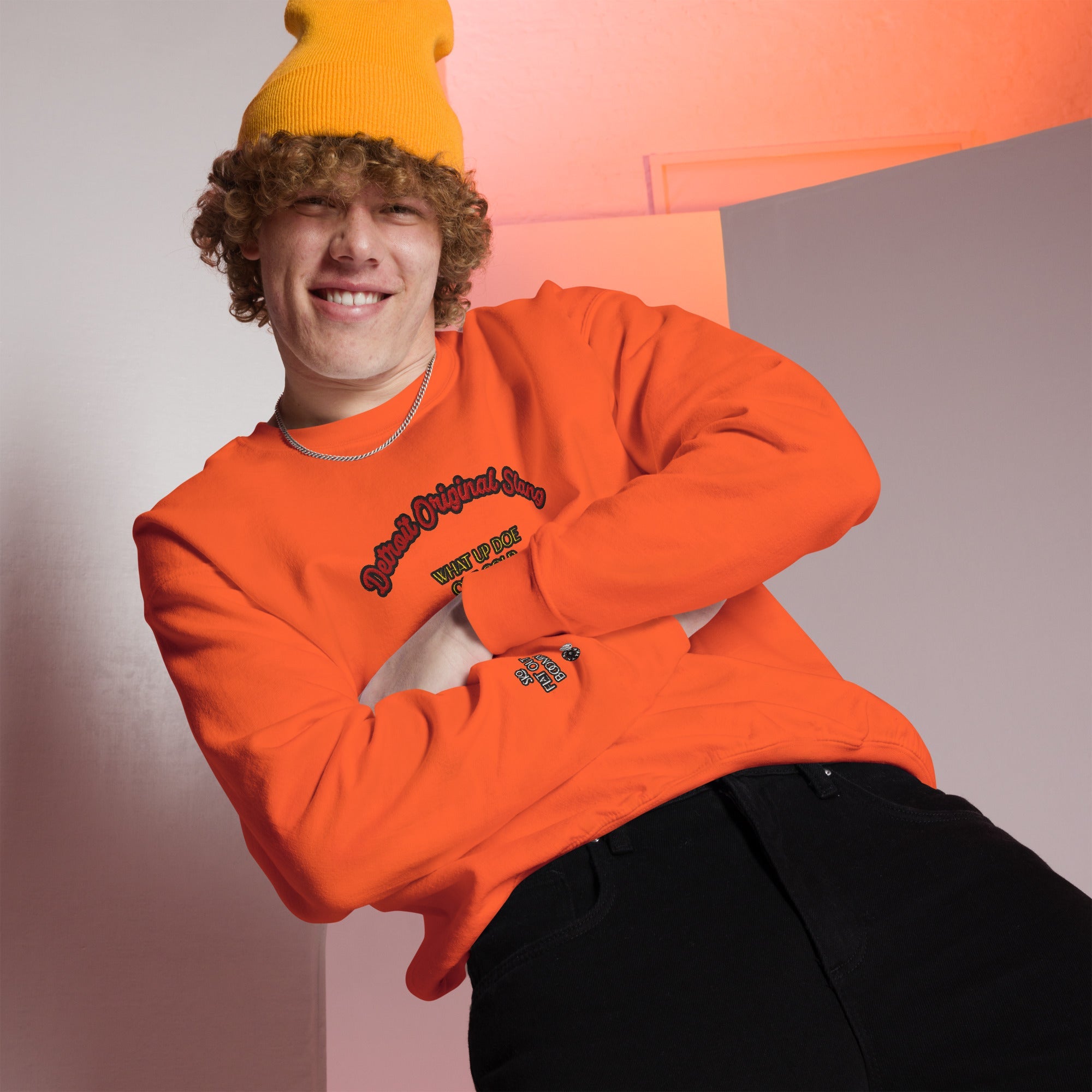 Detroit Original Slang Embroidered Sweatshirt | Quality Comfortable Streetwear