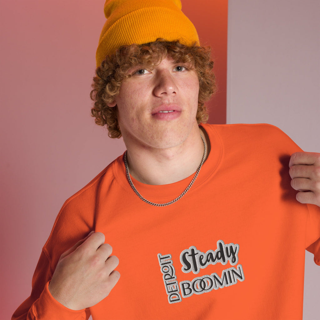 Detroit Steady Boomin Men's Embroidered Sweatshirt | Premium Comfort & Style