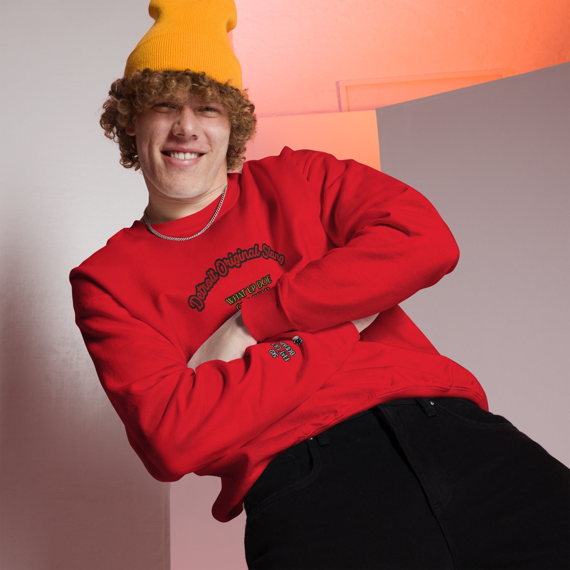 Detroit Original Slang Embroidered Sweatshirt | Quality Comfortable Streetwear