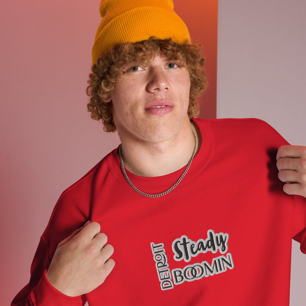 Detroit Steady Boomin Men's Embroidered Sweatshirt | Premium Comfort & Style