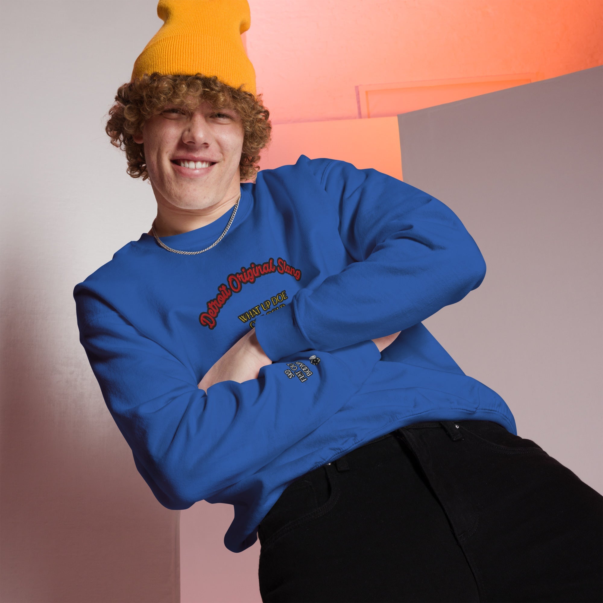 Detroit Original Slang Embroidered Sweatshirt | Quality Comfortable Streetwear