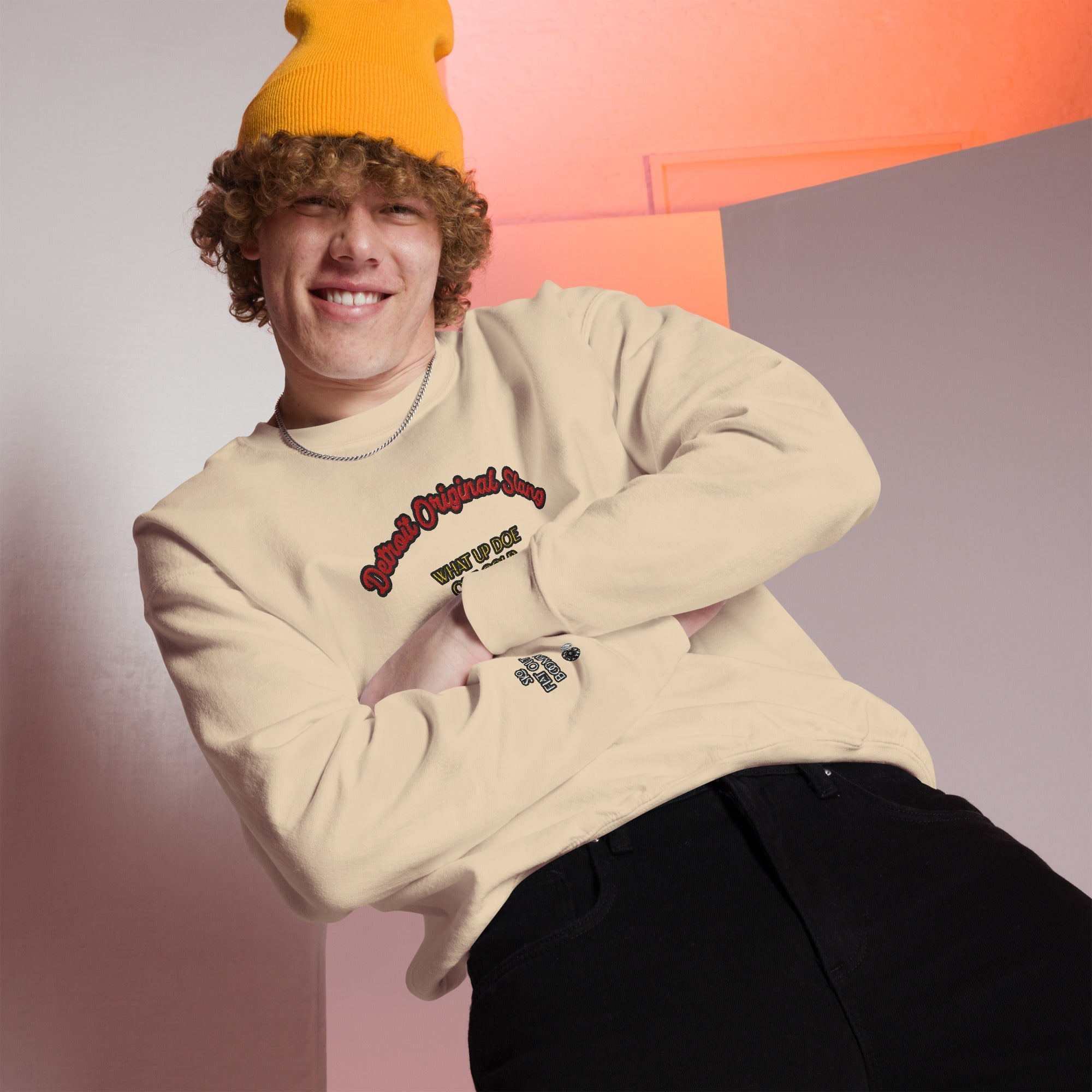 Detroit Original Slang Embroidered Sweatshirt | Quality Comfortable Streetwear