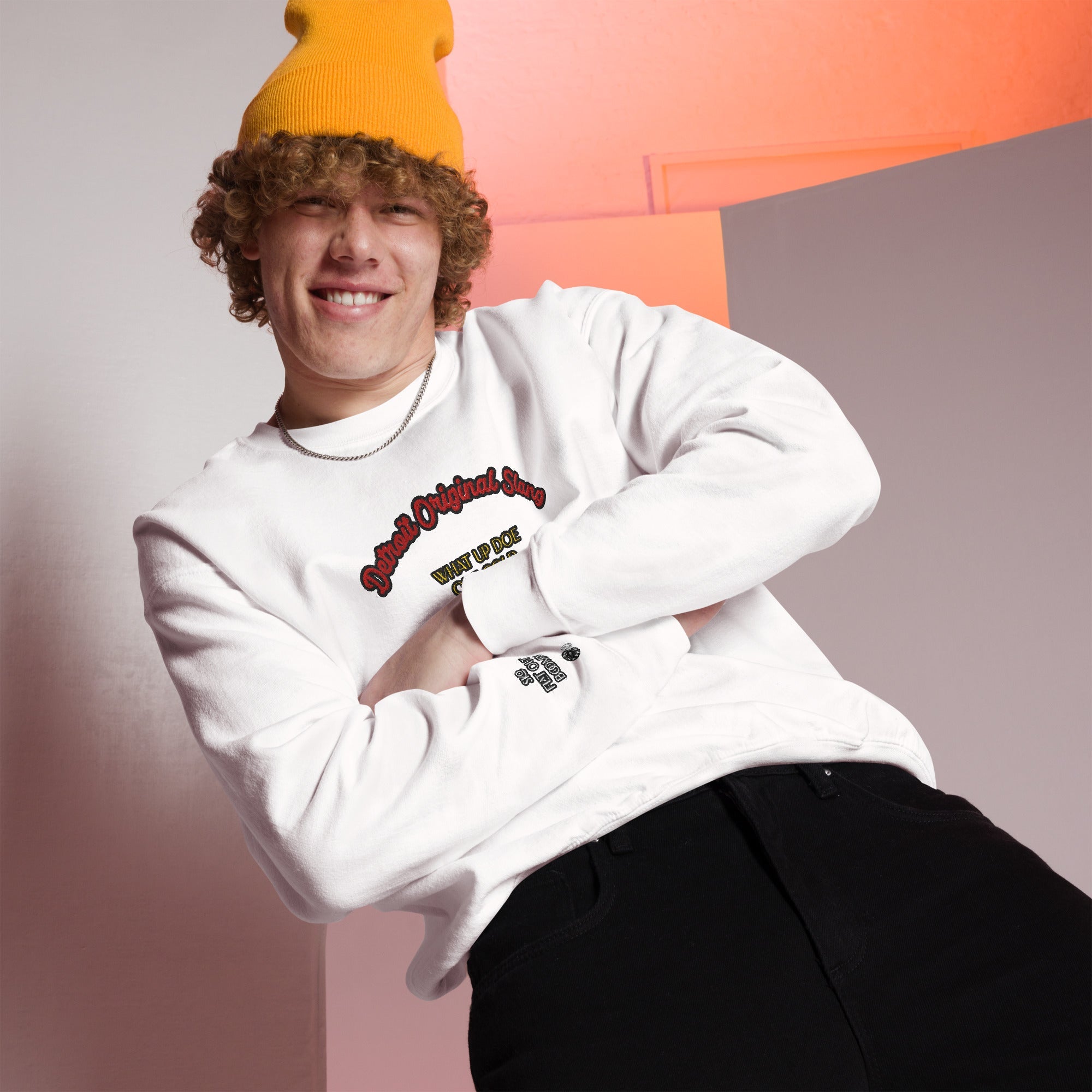 Detroit Original Slang Embroidered Sweatshirt | Quality Comfortable Streetwear