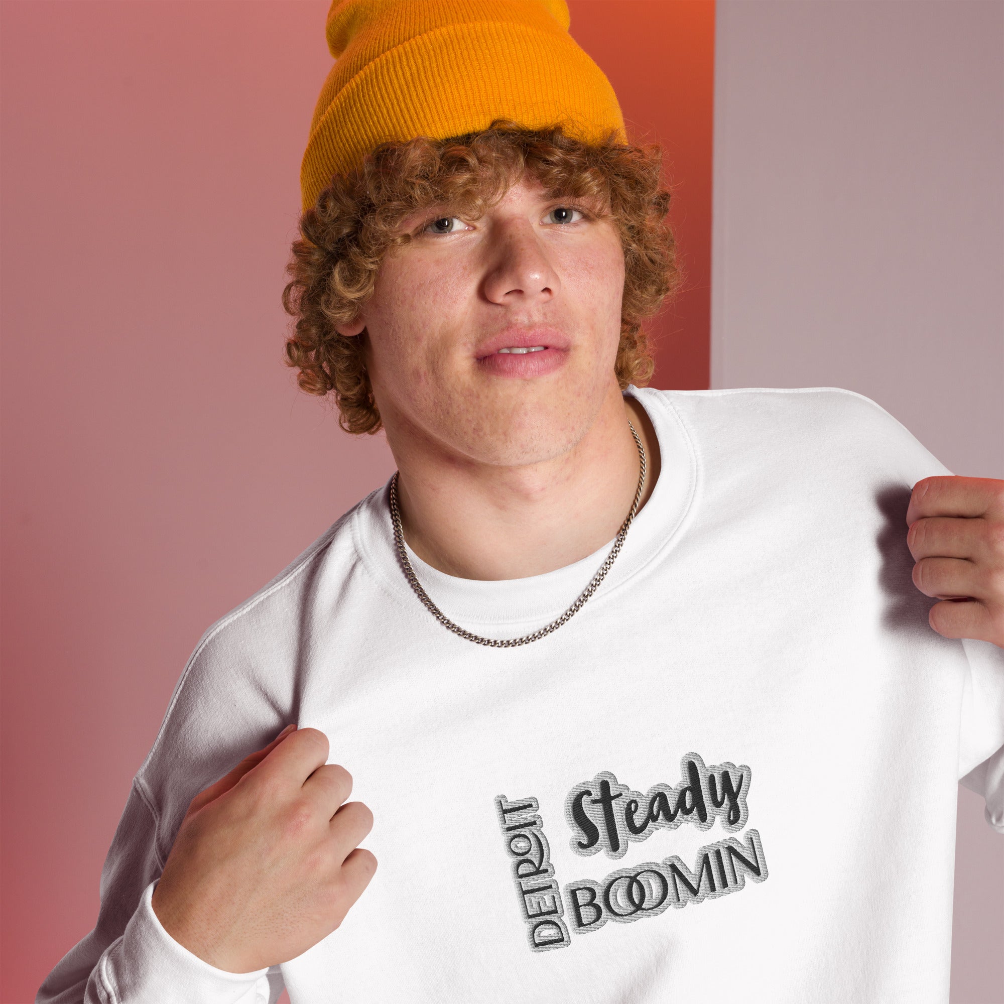 Detroit Steady Boomin Men's Embroidered Sweatshirt | Premium Comfort & Style