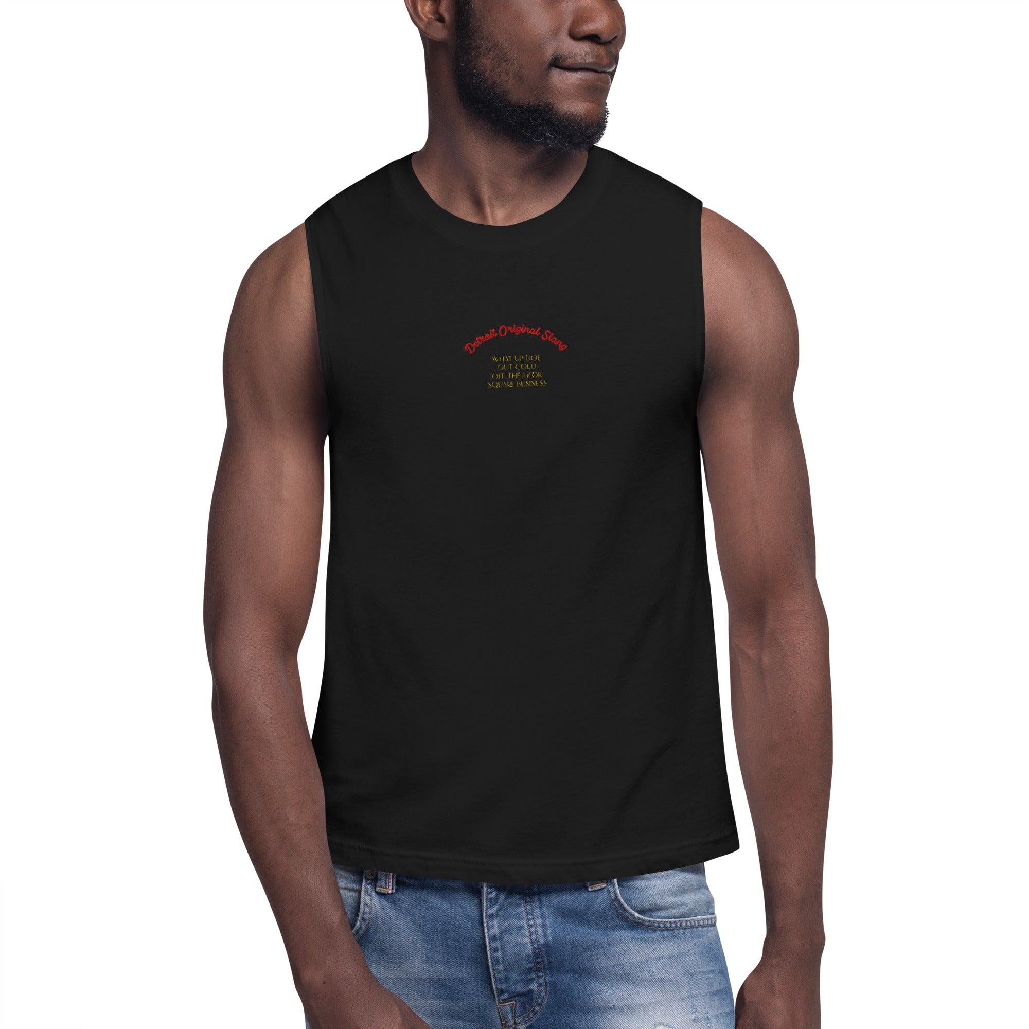 Detroit Original Slang Muscle Shirt | Premium Embroidered Detroit Tank
