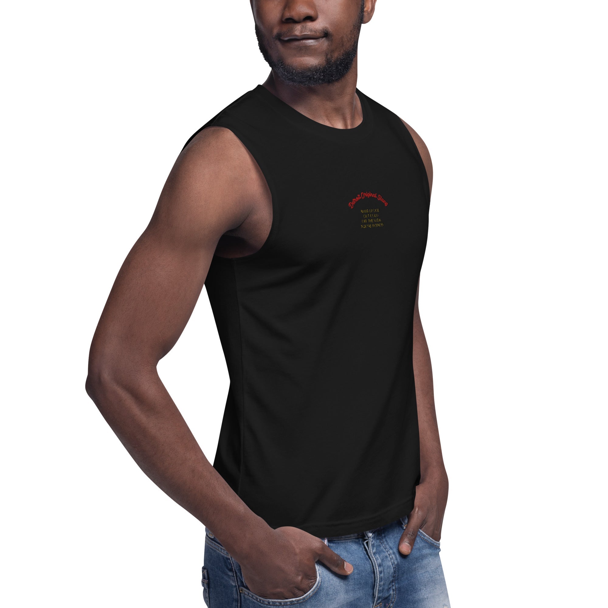 Detroit Original Slang Muscle Shirt | Premium Embroidered Detroit Tank