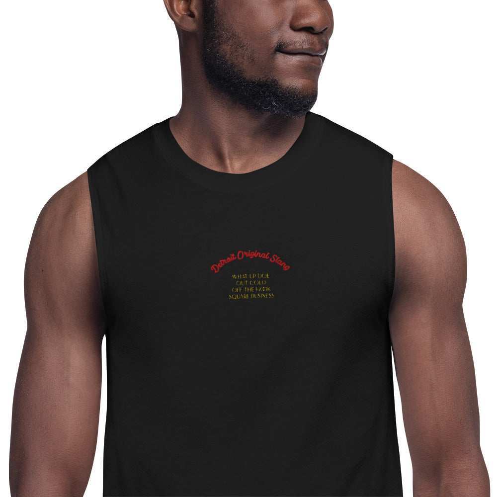 Detroit Original Slang Muscle Shirt | Premium Embroidered Detroit Tank