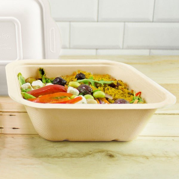 Vegware Nourish Gourmet 32oz Square (V4) Natural Molded Fiber (QTY:600)