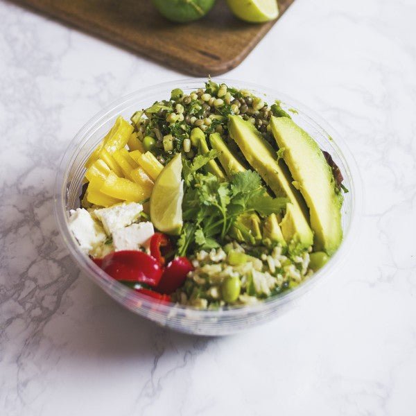 Vegware 32 oz PLA Salad Bowl, 185-Series, Clear (QTY 300), SKU RB-32