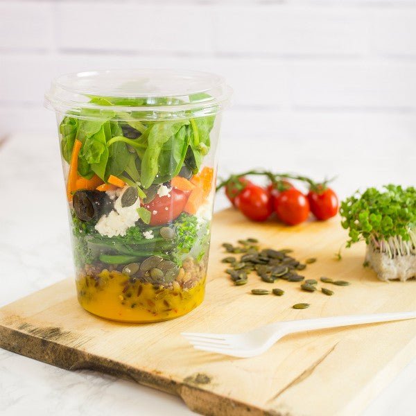 Vegware Compostable PLA Round Deli Containers 32oz Clear (QTY 500), SKU CF-DC-32