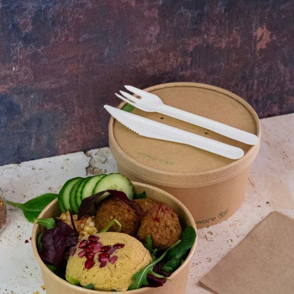 Vegware Round kraft paper lid, 150-Series (QTY:300)