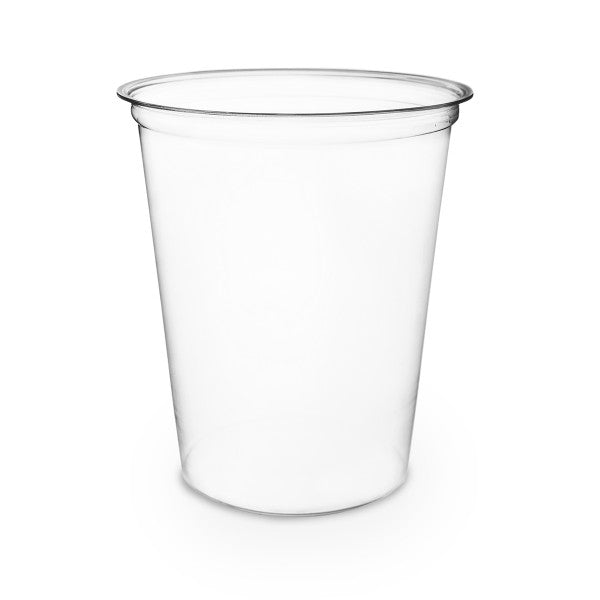 Vegware Compostable PLA Round Deli Containers 32oz Clear (QTY 500), SKU CF-DC-32