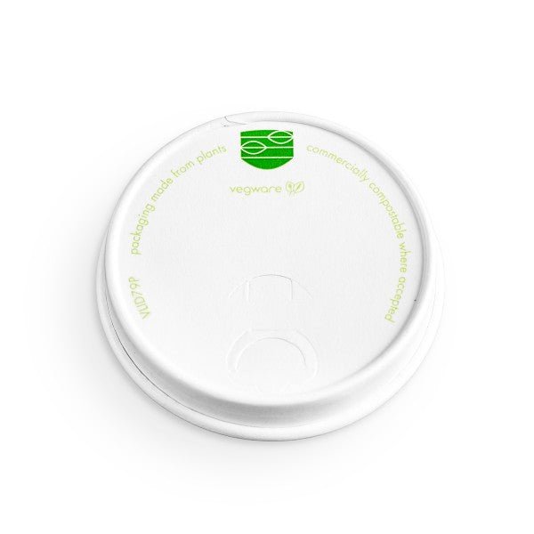 Vegware 79-Series PLA-lined paper lid with vents (QTY:1000)