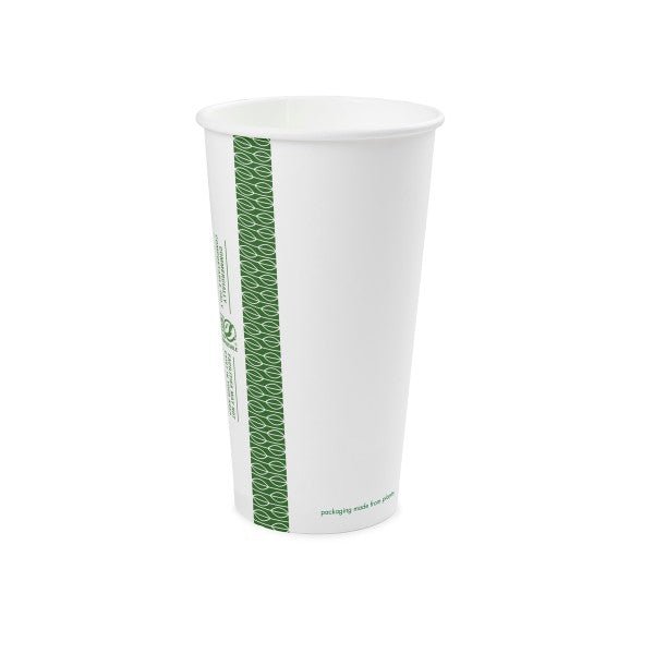Vegware Compostable 20 oz White Hot Cup, 89-Series (QTY 1000), SKU LV-20G