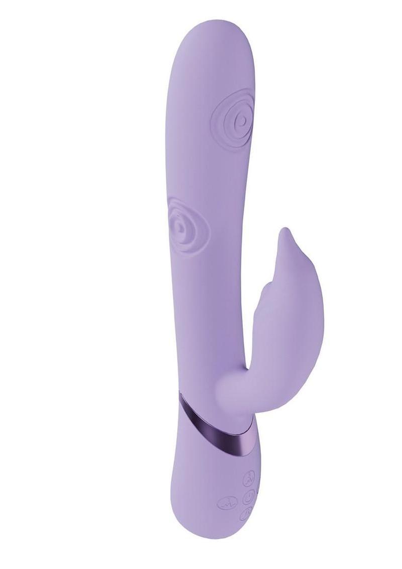 Vive Pallina Rechargeable Silicone Triple Motor G-Spot Vibrating and Tapping Beads Clit Stimulator