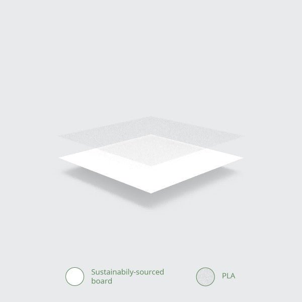 Vegware 185-Series PLA-lined paper lid with vents (QTY:300)
