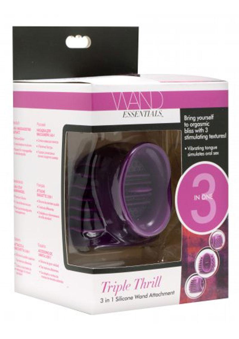 Wand Essentials Triple Thrill 3 In 1 Silicone Wand Attachment