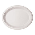 Vegware 7 x 10in oval platter, white molded fiber (QTY:500)