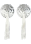 White Satin with White Stone and Tassel