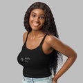 My Tackie Tees Women's Micro-Rib Tank Top | Embroidered Statement Piece