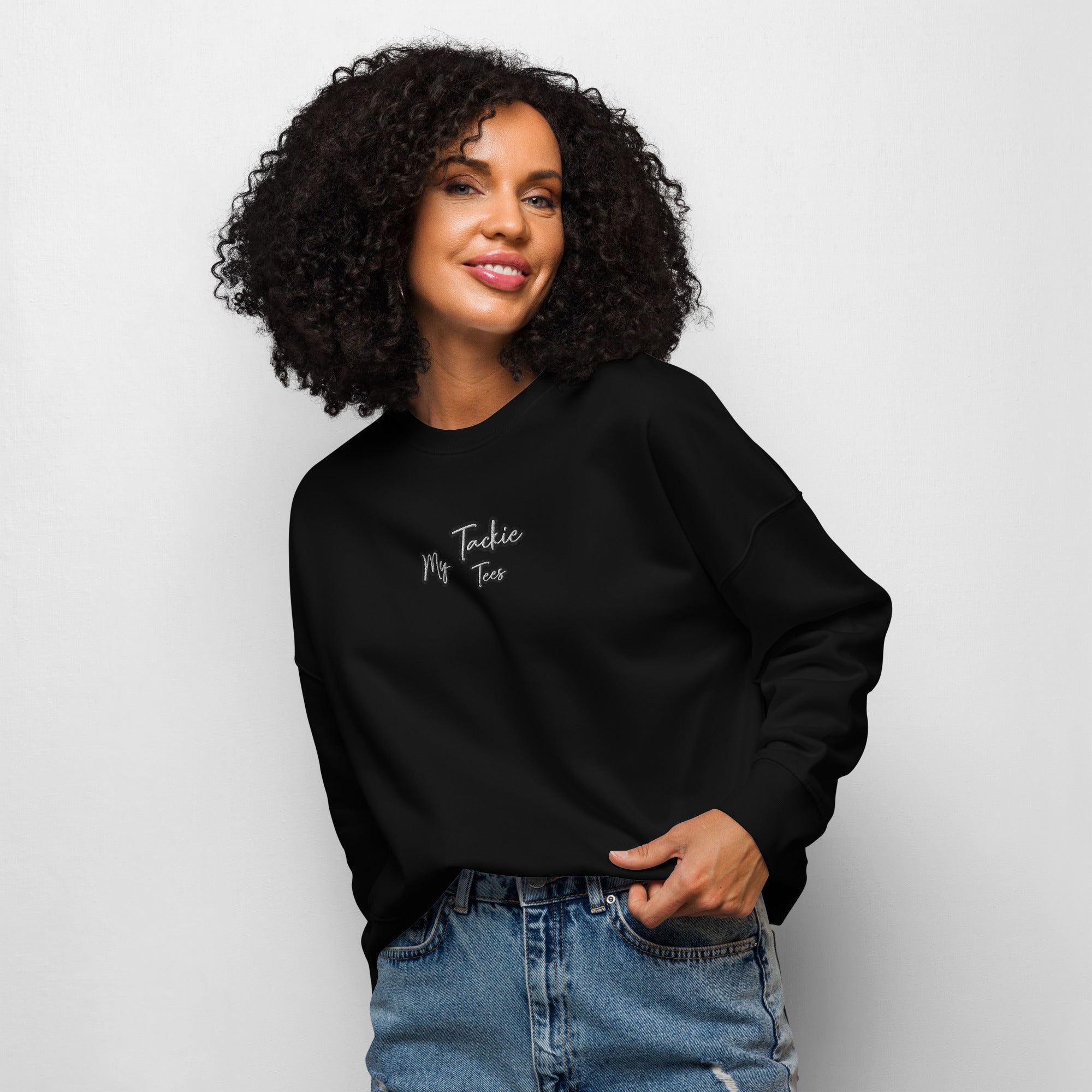 My Tackie Tees Women's Organic Crew Neck Sweatshirt | Comfortable & Stylish